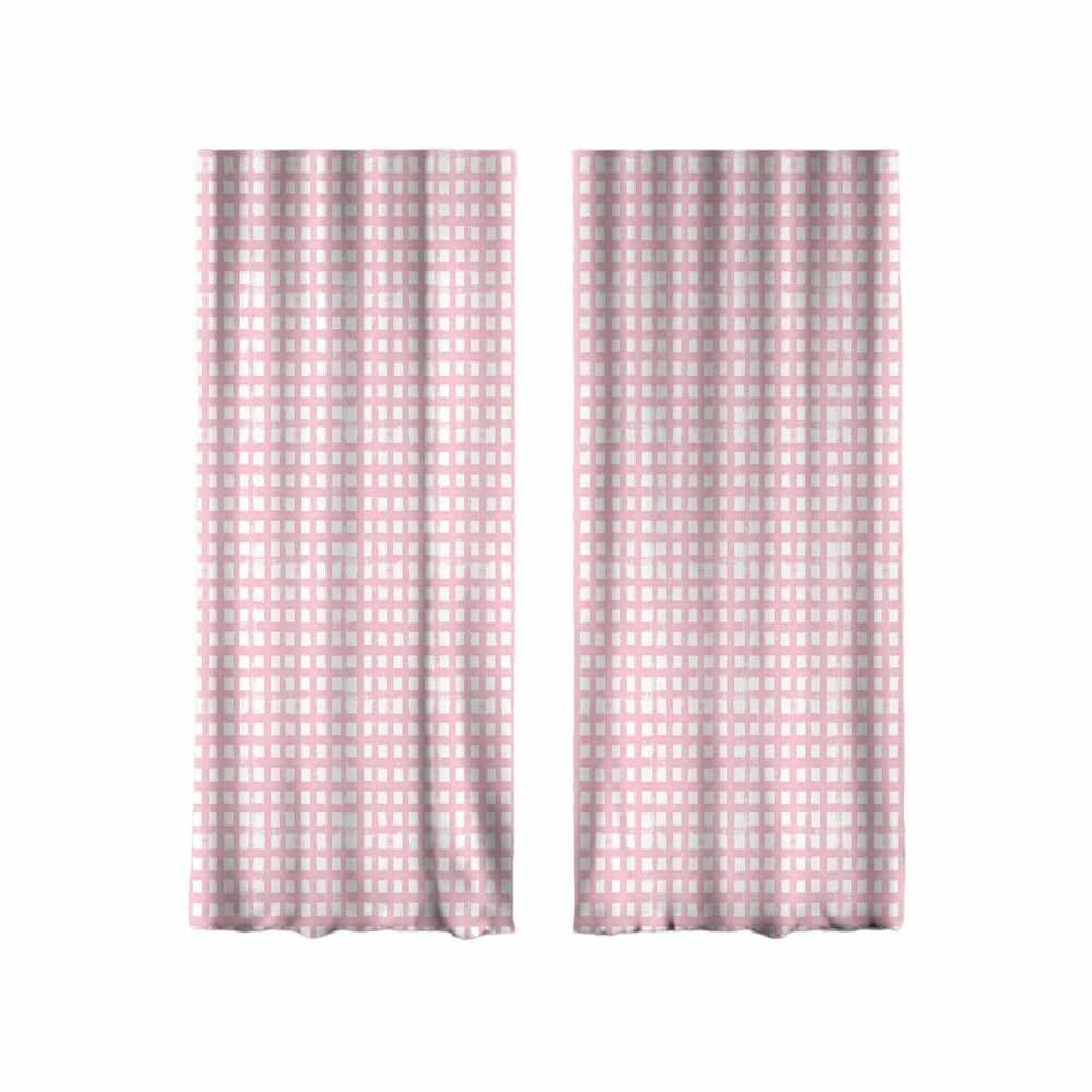 Draperii albe/roz 2 buc. 140x260 cm – Mila Home